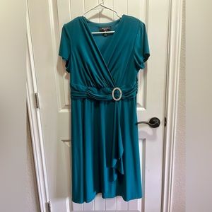 Fancy Teal R&M Richards Dress Size 14